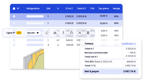 Devis interface logiciel ProGBat