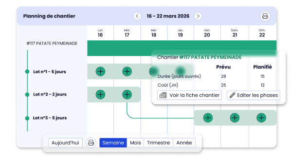 Planning de chantier