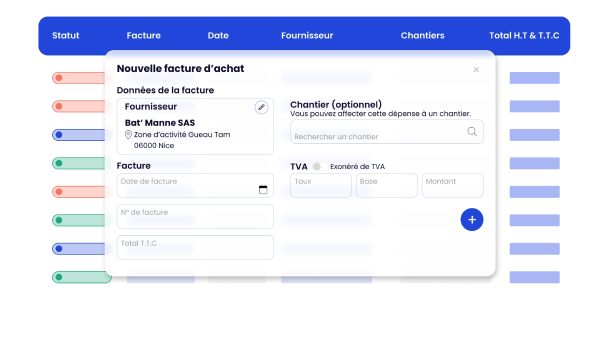 Gestion des achats BTP dans ProGBat, de la commande à la facture d’achat